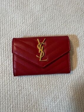 YSL Red Cassandre Wallet